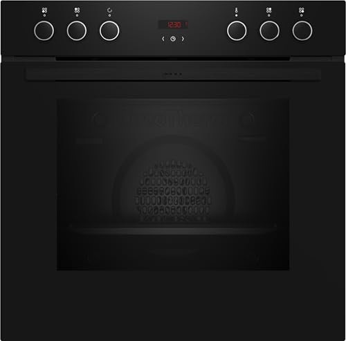 NEFF EX4IB0, Einbauherd-Set bestehend aus E1CCD2AK4, N 30, Herd, 60 x 60 cm, EasyClean Reinigung, CircoTherm & M56SBF1L0, N 50, Induktionskochfeld, Powerstufe, Bräterzone, Edelstahlrahmen