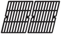 Music City Metals 61622 Matte Cast Iron Cooking Grid Replacement for Gas Grill Models Charbroil 640-01303702-3 and Kenmore 146.16222010, Set of 2