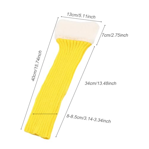 Image of Winter Leg Warmers for Women and Girls Warm Knitted Socks Knitted Wool Crochet Long Boot Socks New Year's Day Socks Christmas Socks