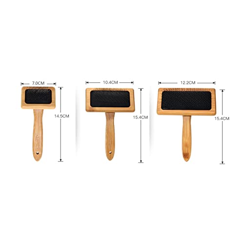 Image of 2 Pieces Wooden Carding Brushes Needle Felting Cleaner Comb with Handle Professional Needle Felting Hand Carders for Spinning and Weaving (S)