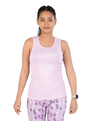 Image of Rupa Colors Playsure Solid 100% Combed Cotton Rib Fabric, Women's Standard Fit Tank Top, Sleeveless Pack of 1