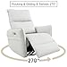 espidoo Power Swivel Rocker Recliner Chair: 270° Swivel & Electric Reclining with USB Ports - Modern Nursery Glider for New Parents & Baby Care in Living Room Bedroom