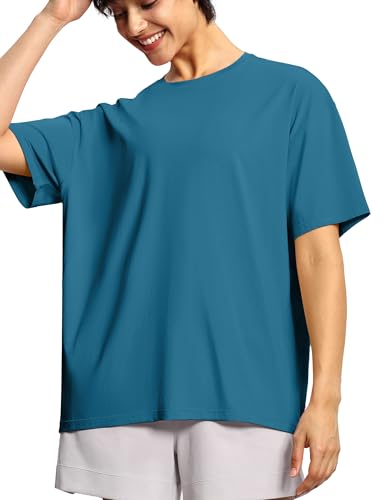 THE GYM PEOPLE THE GYM PEOPLE Women's Workout Tops Oversized T-Shirts Crewneck Basic Tee