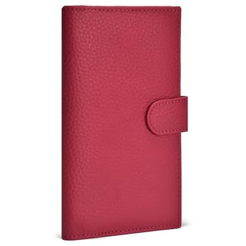 Leather Checkbook Cover for Men & Women - Duplicate Checks - RFID Blocking - Slim Wallet with 5 Card Holder Slots - Personal & Business Checks - Standard Register - Accessory Gifts for Him, Her Cover