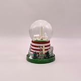 2.75" Washington DC 3-Landmark Snow Globe, Hand Painted Resin, with Glitter, White House, US Capitol, Washington Monument (Mini Flag Base Panorama Globe)