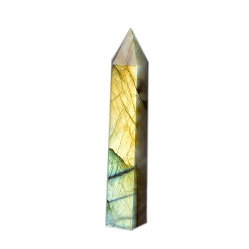 Labradorite Crystal Wand Tower Wand Stone Hexagonal Crystal Column for Home Decor Gift,6~7cm
