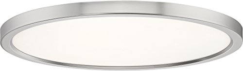 Quoizel OST1720BN Outskirt Modern Super Flush Mount Ceiling Lighting, 1-Light, LED 30 Watts, Brushed Nickel (1