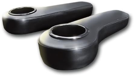 Miniatura 7 de PROFX Asiento trasero para carrito de golf, cojín negro con portavasos Compatible con EZGO, Club Car, Yamaha Juego de 2 No requiere taladrar Se