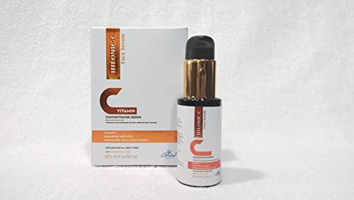 Image of ORION HILONIC-C FACE SERUM VITAMIN C 20% KOJIC ACID 1% FERULIC ACID 0.5% Hyaluronic Acid for Skin regeneration Boost Skin Collagen Brighten Hydrate Plump Skin Anti Aging Wrinkle Facial Serum (50ML)