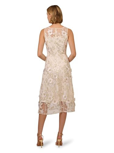 Adrianna Papell Womens 3D Embroidery Midi Dress2