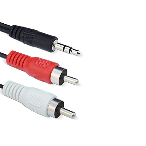 iYueMps RCA Audio Cable 3.5mm to 2RCA Cable,1.2m/4ft 3.5mm Male to 2 RCA (Red,White) Phono Male Stereo Audio Adapter Aux Cable for Computer Speaker Cable