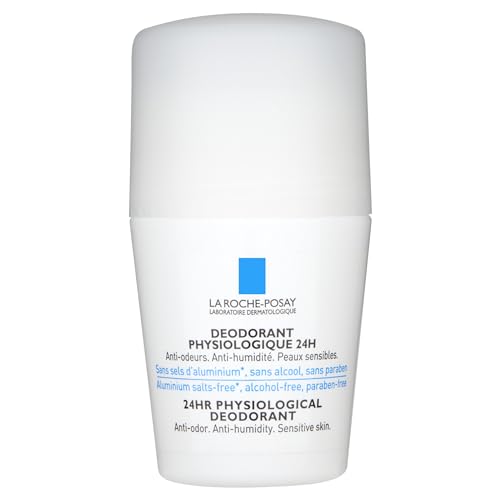 La Roche Posay, Desodorante Roll On 24 Horas, Piel sensible, Antiolor, Sin alcohol - 50 gr