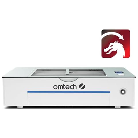 OMTech Polar+ 55W CO2 Laser Engraver Cutter with LightBurn, 20"x12" Work Area, 5MP Camera, Dual Rotary Axes, 500mm/s Speed, with Water Pump, Laser Cutting Machine for Wood Acrylic Glass More Cover