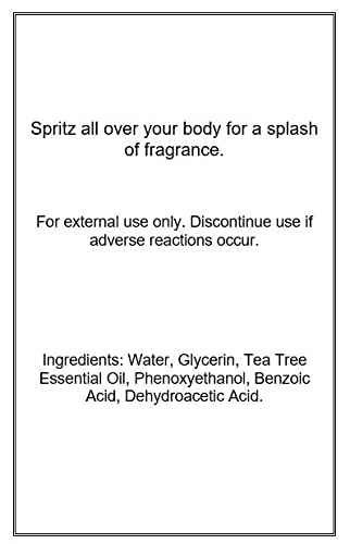 Miniatura 6 de Aceite esencial de árbol de té en aerosol corporal (doble fuerza), 16 onzas, niebla corporal para mujeres con fragancia limpia, ligera y suave,