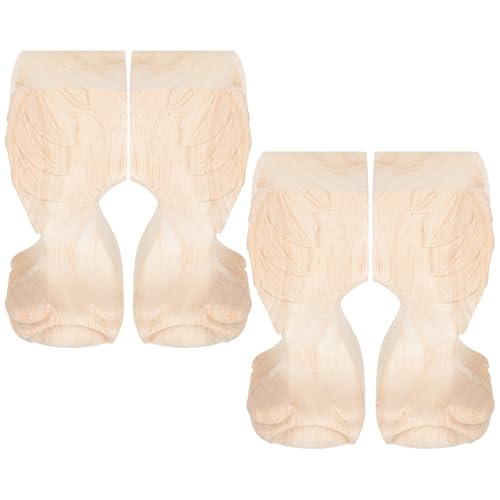 4 pieds de meuble en bois pour commode et table basse - 2