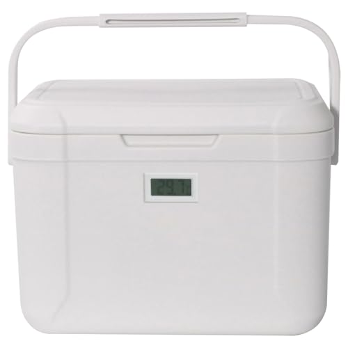 Xoeryoy Hard Cooler 5.3 Qt Small Cooler Insulated Box Portable Ice Chest with Handle ＆ Temp Display Leak-Proof Beach Keep 48-72 Hours Cooling for Picnic Camping Sports