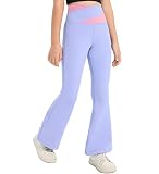 Girls Leggings Bootcut Pants Cross High Waisted Active Dance Pant Workout Running Easter Egg/Cameo P