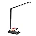 Produktbild LE Tischlampe mit Wireless Charger für iPhone Samsung 9W, LED Helligkeit stufenlose und 3 Farbtemperaturen dimmbare Schreibtischlampe, Nachttischlampe und USB-Ladeanschluss eingebaut, Schwarz