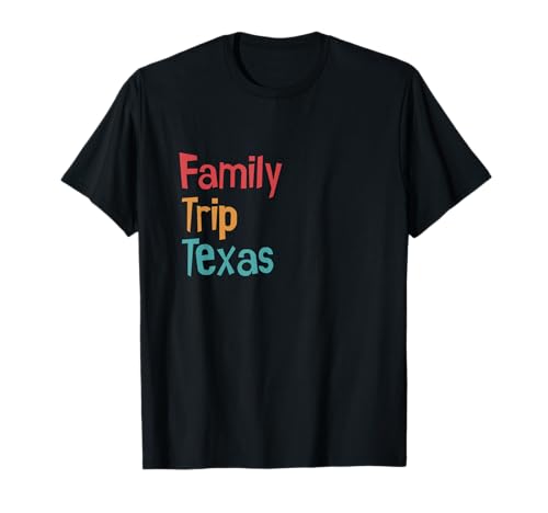 Family Trip Texas Vacation Matching Vintage Retro T-Shirt