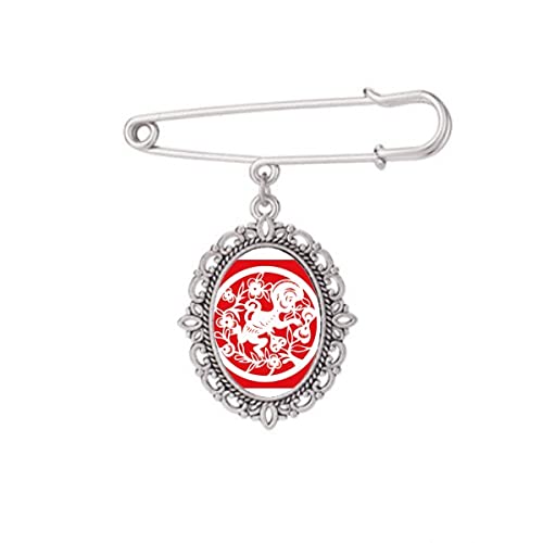 Broche singe Zodiaque Chinois, un bijou d'art en papier pour robe