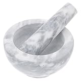 iplusmile 大理石製ガーリックグラインディング 多機能スパイスマッシャー クリエイティブ薬研 すり鉢乳棒付き 家用粉砕ツール 料理と薬局に