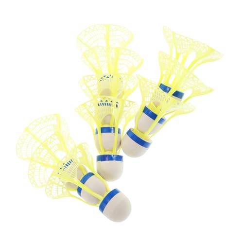 HOLIDYOYO 10Pcs Wind Resistant Plastic Badminton Shuttlecocks for Play Durable Replacement Birdies for Training and Recreational Games