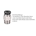 Witbot PC4-M10 Male Straight Pneumatic PEFE Tube Push In Quick Fitting Connector for E3D-V6 Long-Distance Bowden Extruder 3D Printer (Pack of 10pcs)