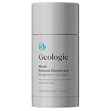 Geologie Moab Natural Deodorant | Bergamot + Juniper Scent for Men & Women | Sensitive Skin Safe | Aluminum-Free, Baking Soda-Free, Dermatologist Tested, Vegan, Sulfate-Free, Paraben-Free | (2.6 oz)