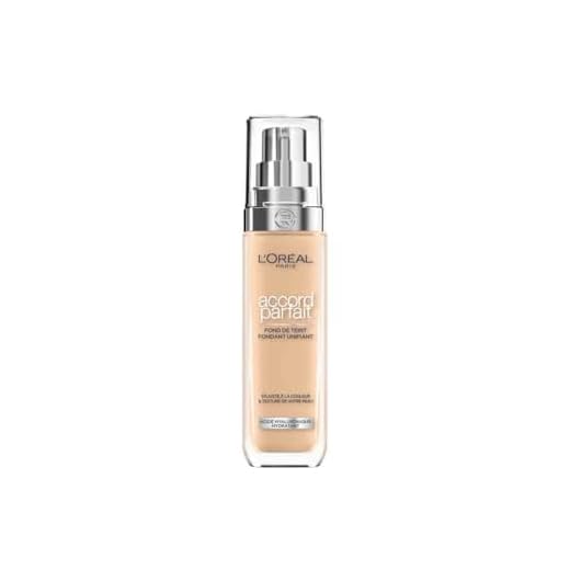 L'Oréal Paris - Fond de Teint Fluide Accord Parfait - Peaux Sèches à Normales - Teinte : Beige Crème (3.N) - 30 ml