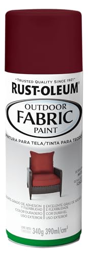 Rust-Oleum 358831 Outdoor Fabric Spray Paint, Dark Red, 12 oz (Pack of 1)