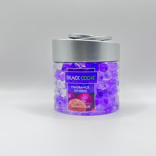 Image of BKN Super Fragrance Black Odor Car Air Freshener B0-10| 130g Bubble Gel Balls | Long-Lasting Scent for Home, Office, Car, Bathroom & Closet | Odor Eliminator & Room Deodorizer (Passion Fruit)