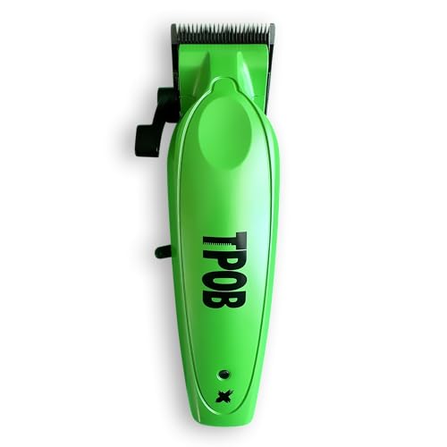 TPOB X Digital Brushless 6800rpm Metal Professional Hair Clippers for Men, XO Combination Fade/Taper Blade Cordless Rechargeable Clippers (X Clipper Green)