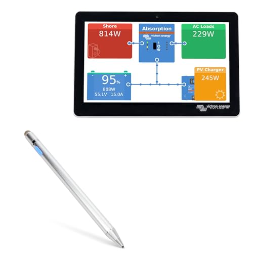 BoxWave Stylus Pen Compatible with Victron Energy GX Touch 70 - AccuPoint Active Stylus, Electronic Stylus with Ultra Fine Tip - Metallic Silver