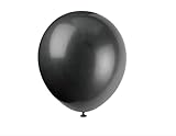 Unique Party Latex Balloons, 9", Jet Black