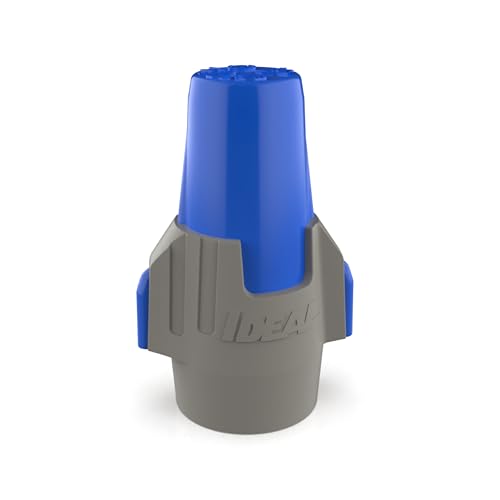 Image of Ideal Electrical Twister Proflex MAX (30-348) Blue /Gray Wire Connector, Box of 25 - Smooth Twist-On Wire Nuts for Wiring 3-Way Switches, GFCI Outlets, and More