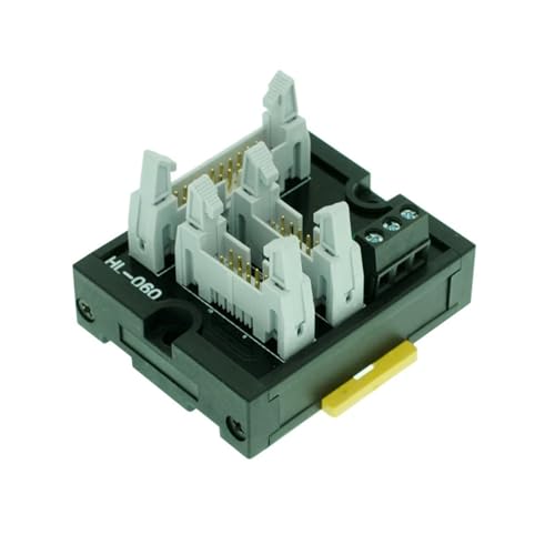 Adaptador de relé IDC20 a 2*IDC10 con placa de ruptura de 16 vías para carril DIN