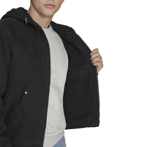 Image of Levi's Men's Workwear Cotton Canvas Hooded Bomber Jacket
