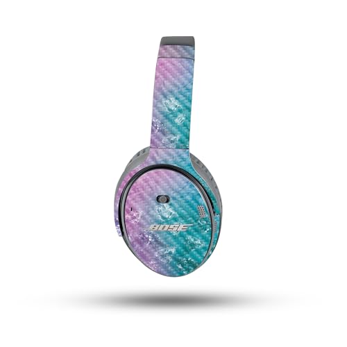 Image of MightySkins Carbon Fiber Skin Compatible with Bose QuietComfort 35 II Headphones - Diamond Grunge | Protective, Durable Textured Carbon Fiber Finish | Easy to Apply
