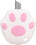 Pussycat Footprint Mini Retractable Utility Knife Box Cutter Letter Opener Pocket Knives Colorful Mini Slides Open for Letter Small Box Opening Paper Cutting DIY Crafts Utility Knives