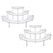 NIUBEE 3 Tier Acrylic Display Stand, Retail Step Shelf for Amiibo Funko Pop Figure Collections and Dessert (2 Sets, Semicircle)