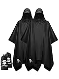 SaphiRose Poncho impermeable con capucha para hombres, talla única