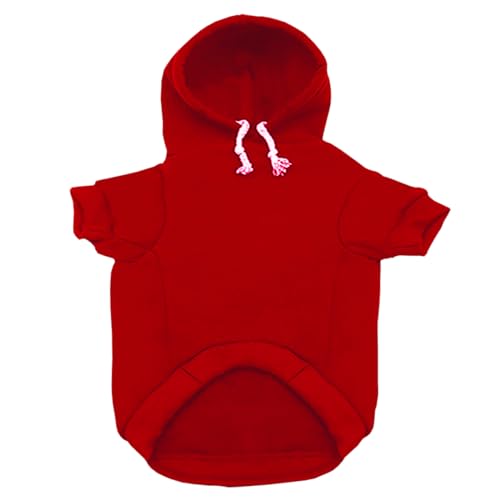 Izefia Hunde Kapuzenpulli Security Rdc Pet Bekleidung Hunde Shirt Wärmer Pullover Baumwoll Jackett Mantel Kleiner Hund Mittlerer Hund Rot L