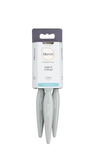 Harris Essentials Walls & Ceilings Paint Brushes, 3 Brush Pack, 1", 1.5", 2"