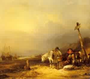 Peinture à l'huile William Shayer, une reproduction sur toile prestigieuse de 30x36 pouces
