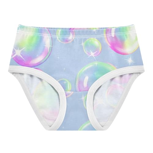 Drawn Colorful Soap Bubbles Panties for Girl Toddlers Underwear Floral Cotton Print Underpants Briefs 2t