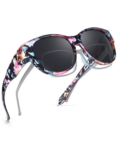Lunettes de soleil polarisées overzieh SIPHEW grandes et rondes pour porteurs de lunettes UV400