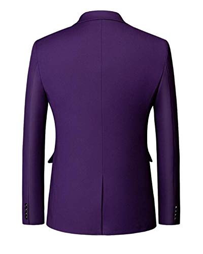 Wemaliyzd Men's Regular Fit 2 Piece Business Suit 2 Buttons Prom Dinner Suit Pants2