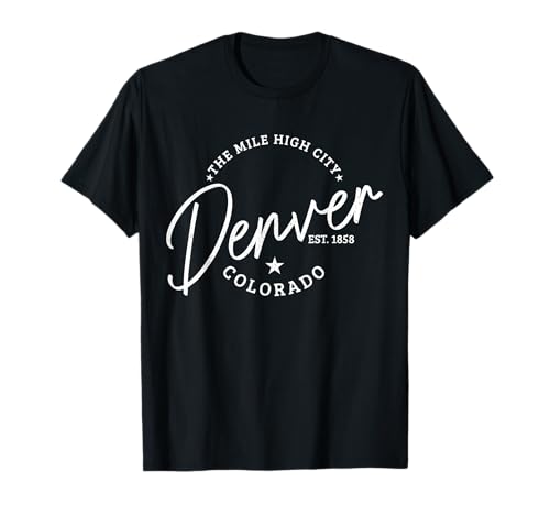 Denver Colorado Mile High City Est. 1858 USA Souvenir T-Shirt