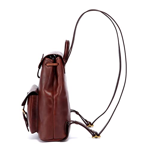 Genuine Leather Isla Backpack (Brown)2