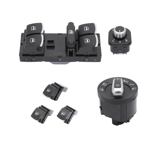 Bouton de commande lève-vitre VW finition soignée pack 6 pièces pour habitacle Golf Tiguan CC